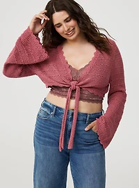 Tie-Front Sweater Shrug
