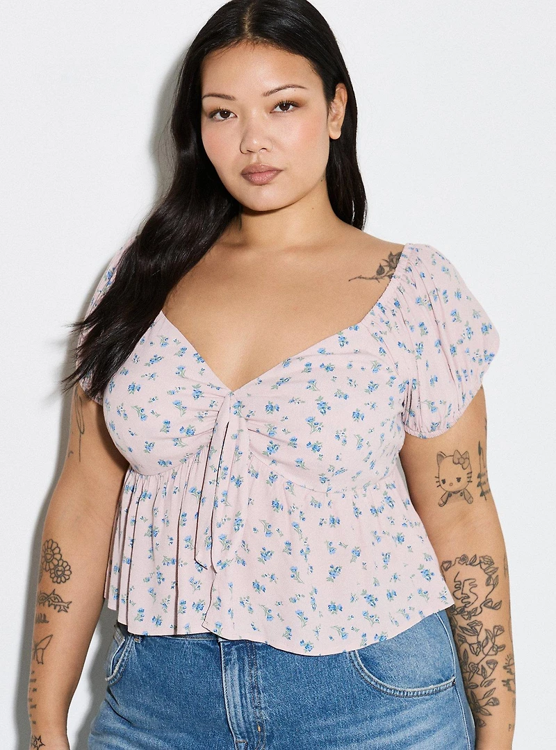 LoveSick Knot Front Flyaway Top