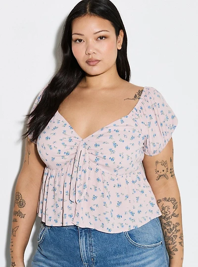 LoveSick Knot Front Flyaway Top