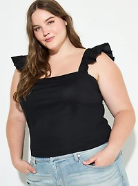 LoveSick Flutter-Sleeve Corset Top