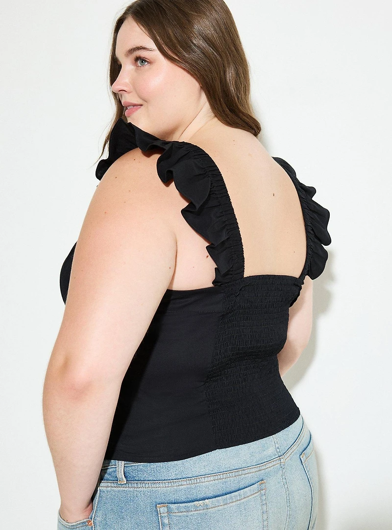 LoveSick Flutter-Sleeve Corset Top