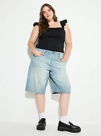LoveSick Flutter-Sleeve Corset Top