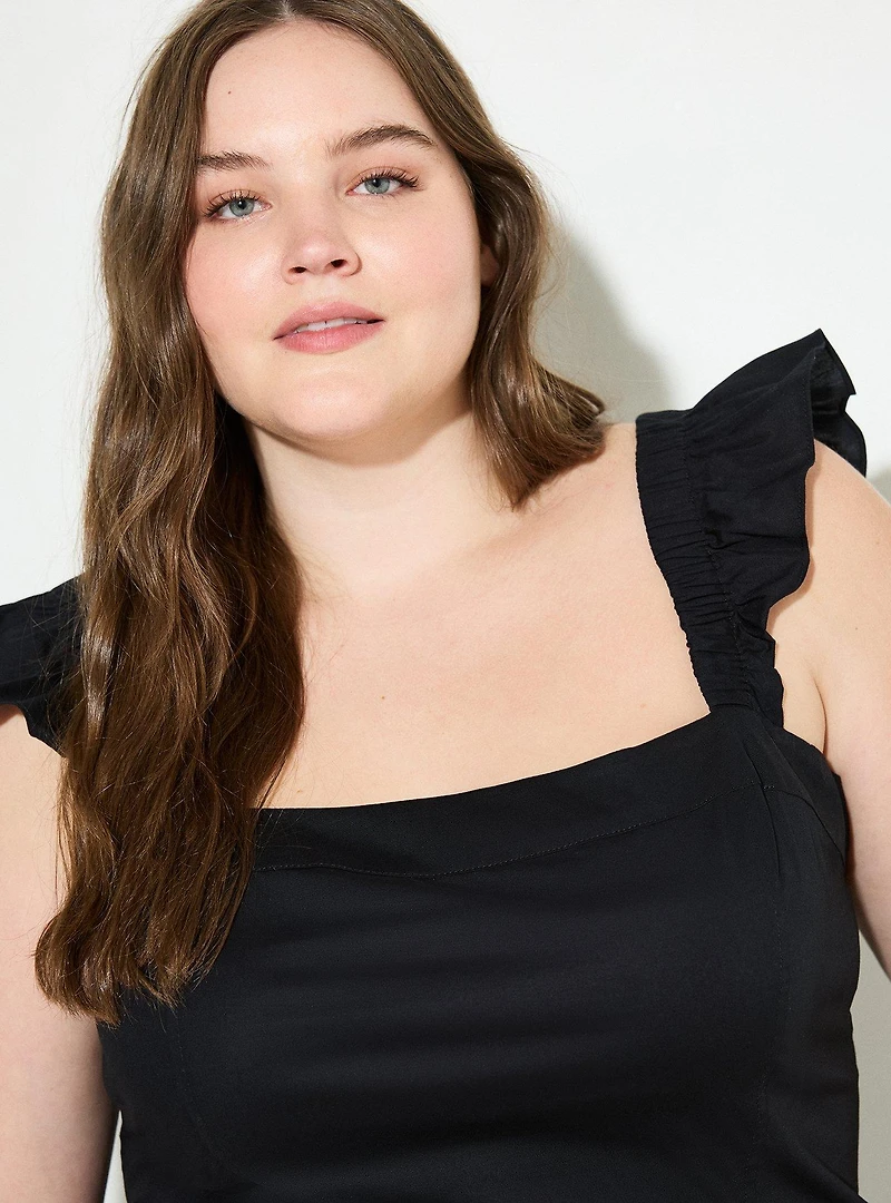 LoveSick Flutter-Sleeve Corset Top