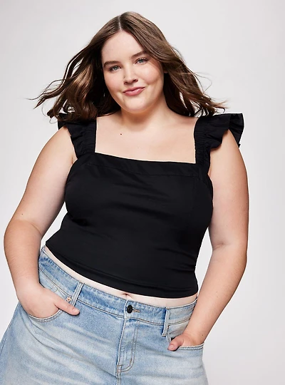 LoveSick Flutter-Sleeve Corset Top