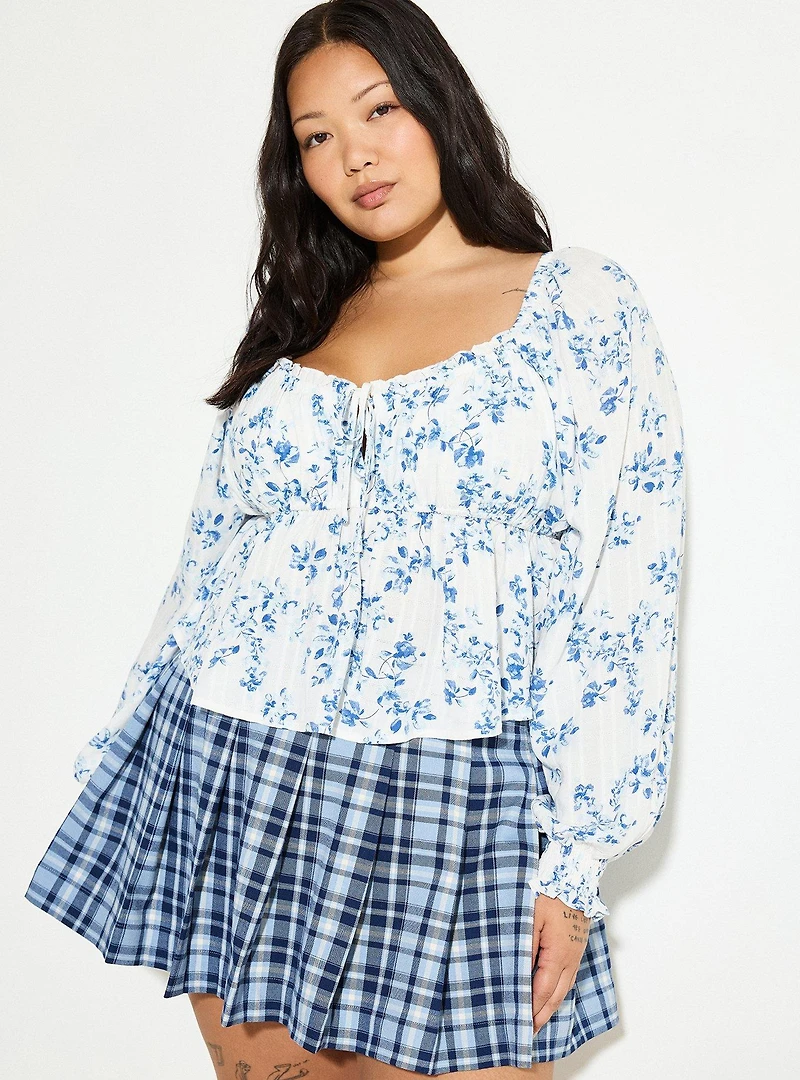 LoveSick Tie-Front Babydoll Top