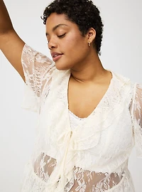 Ruffle V-Neck Blouse