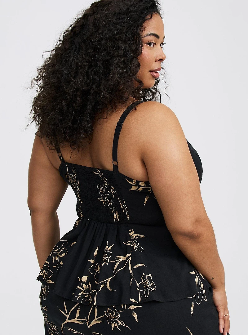 Peplum Challis Cami