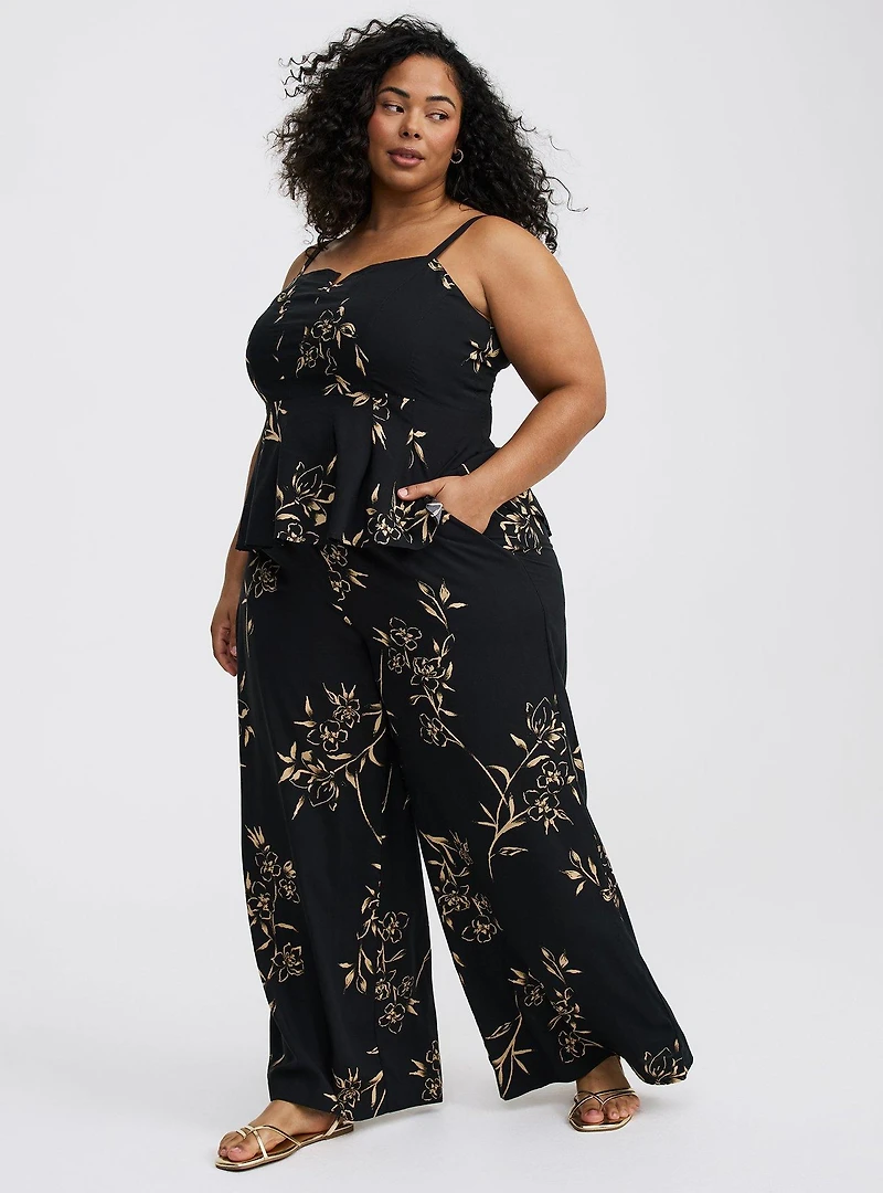 Peplum Challis Cami