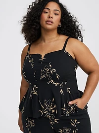Peplum Challis Cami