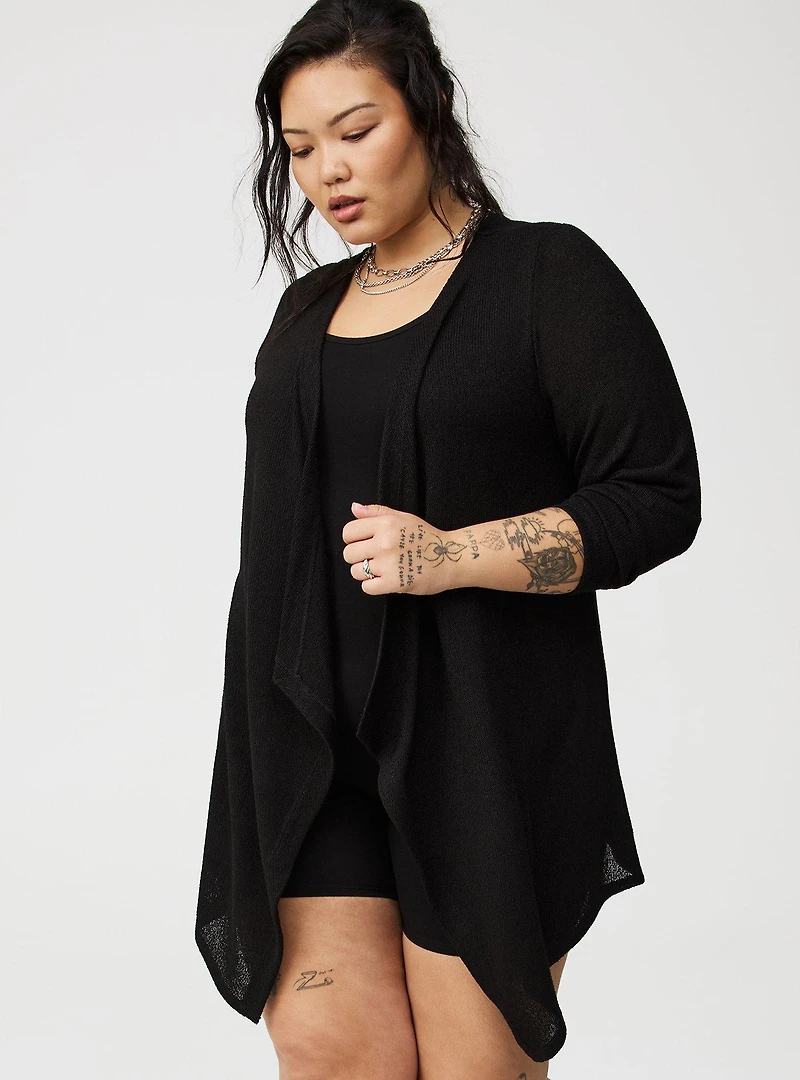 Drape Front Hacci Cardigan