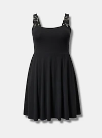 Mini Western-Buckle Tank Dress