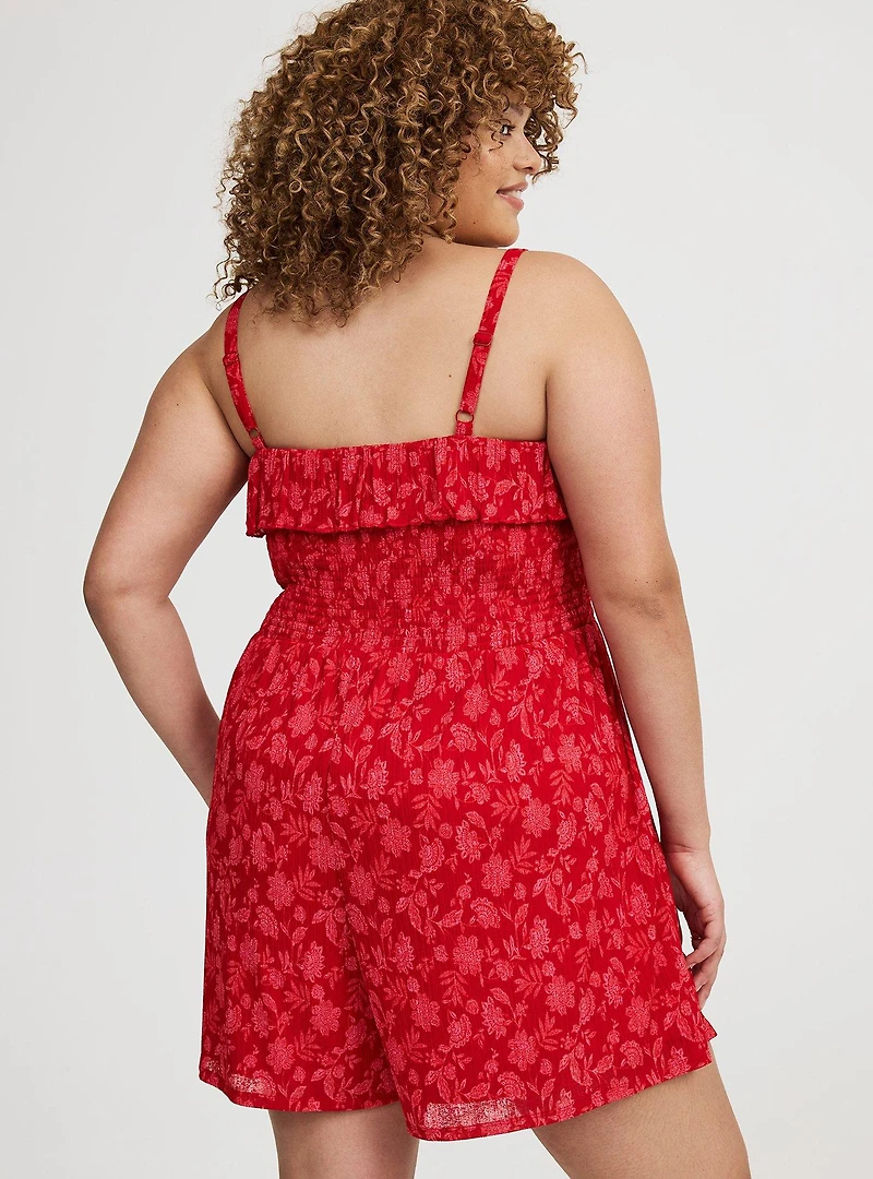 Ruffle Godet Romper
