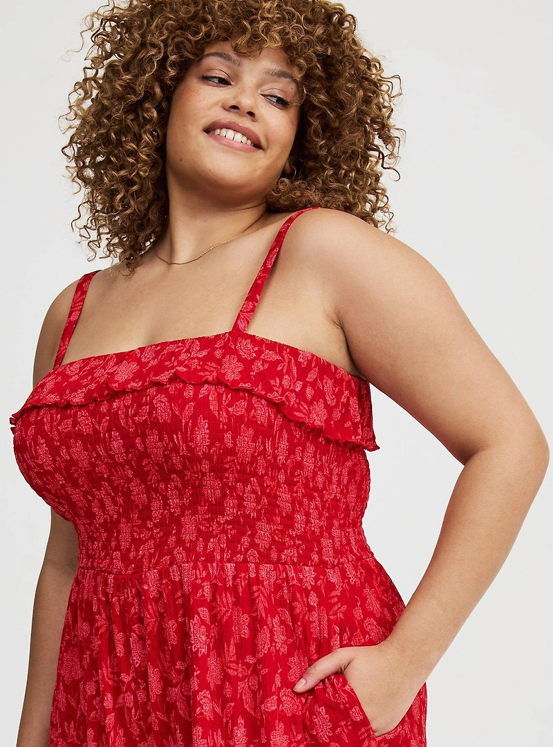 Ruffle Godet Romper