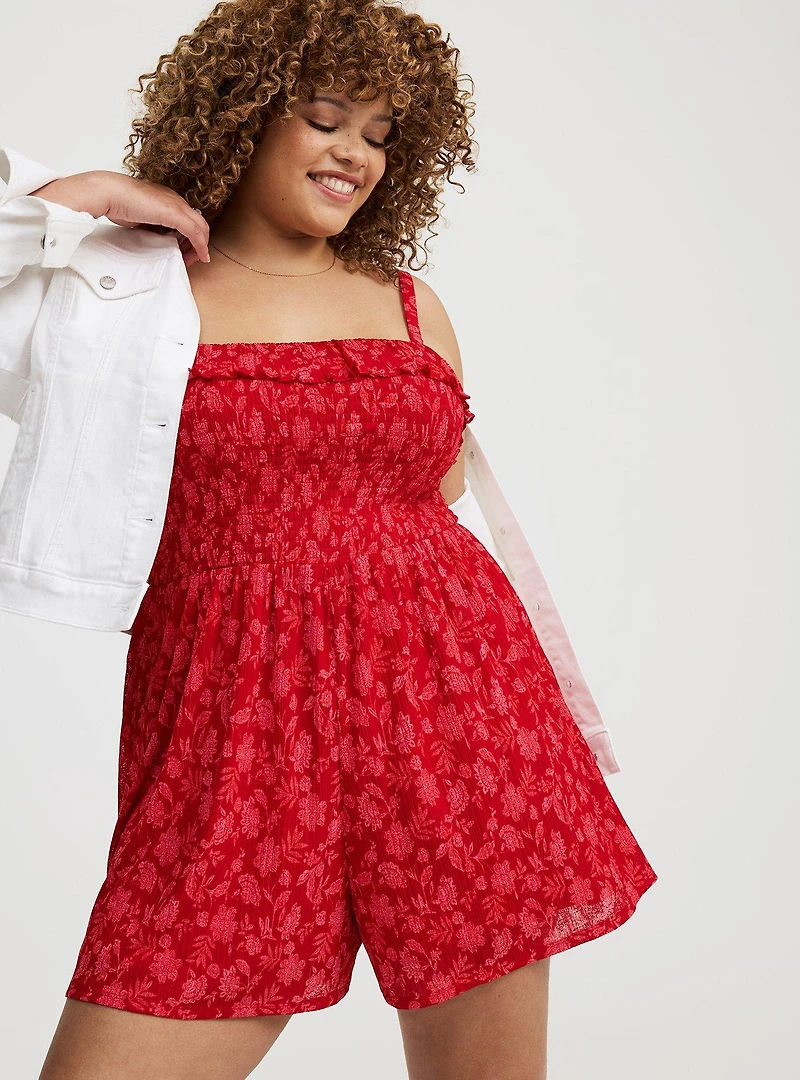 Ruffle Godet Romper