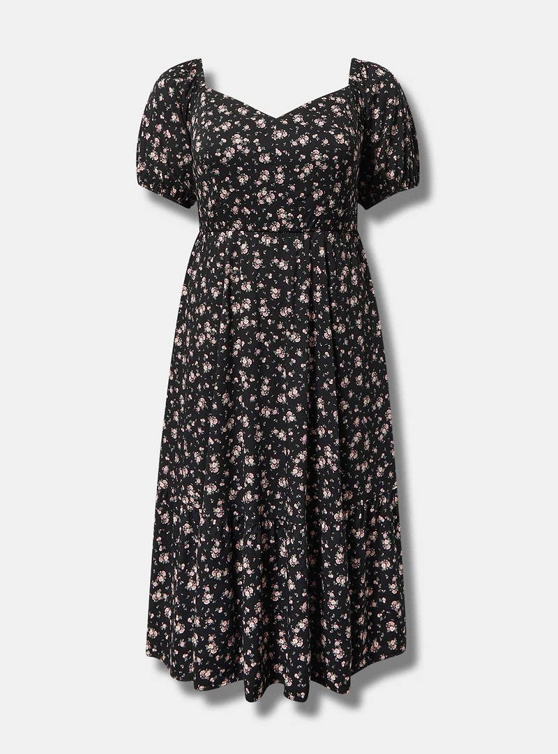 Mini Flutter-Sleeve Tie-Front Dress