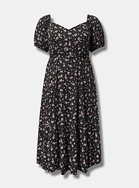 Mini Flutter-Sleeve Tie-Front Dress