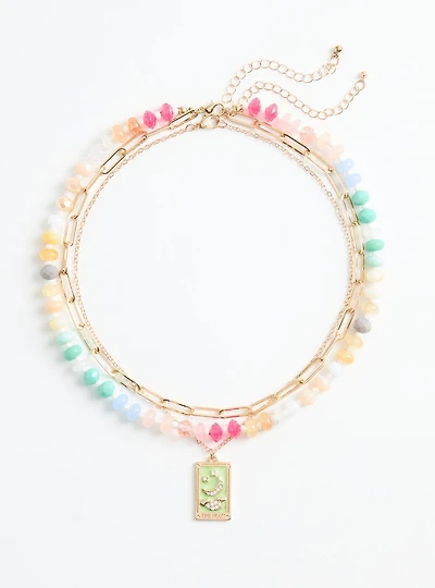 Tarot Beaded Layered Necklace