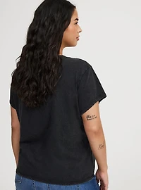 Embellished Shoulder Crew Tee