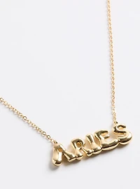 18K Gold Plated Zodiac Bubble Necklace