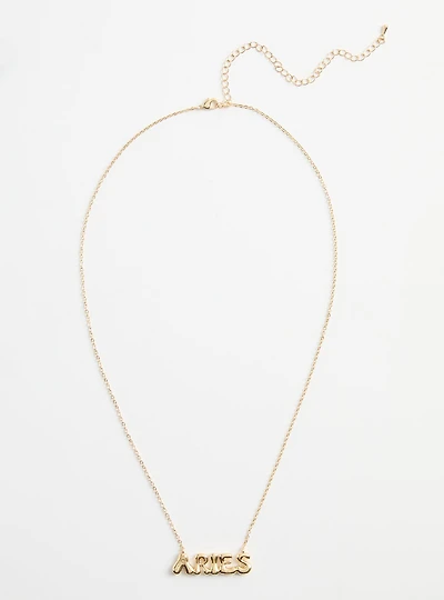 18K Gold Plated Zodiac Bubble Necklace