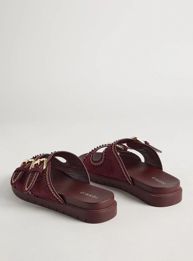 Beaded Double-Buckle Slide (WW