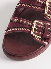 Beaded Double-Buckle Slide (WW