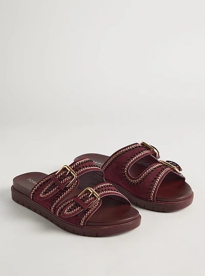 Beaded Double-Buckle Slide (WW
