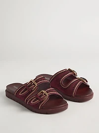 Beaded Double-Buckle Slide (WW