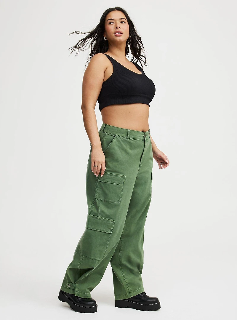 High-Rise Baggy Cargo Wide Leg Pant