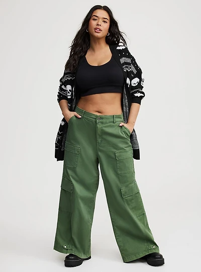 High-Rise Baggy Cargo Wide Leg Pant
