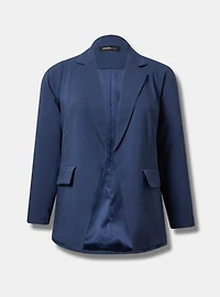 Crepe Notch-Collar Blazer