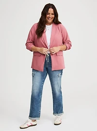 Studio Crepe Notch-Collar Blazer