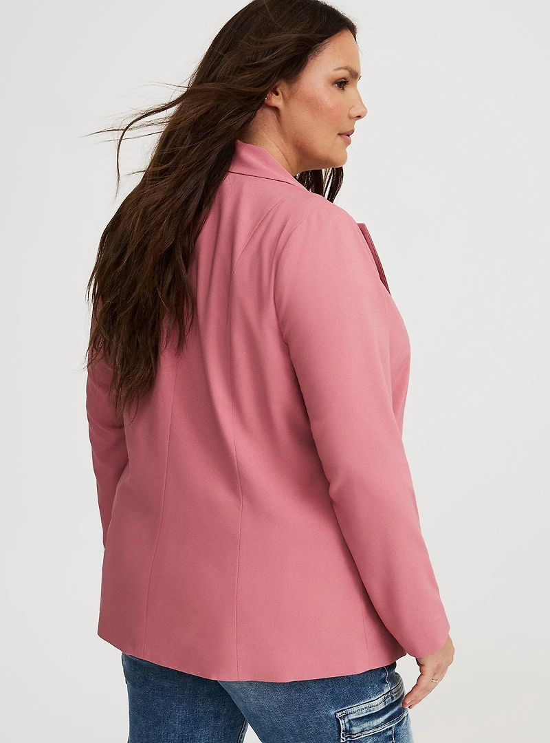 Studio Crepe Notch-Collar Blazer