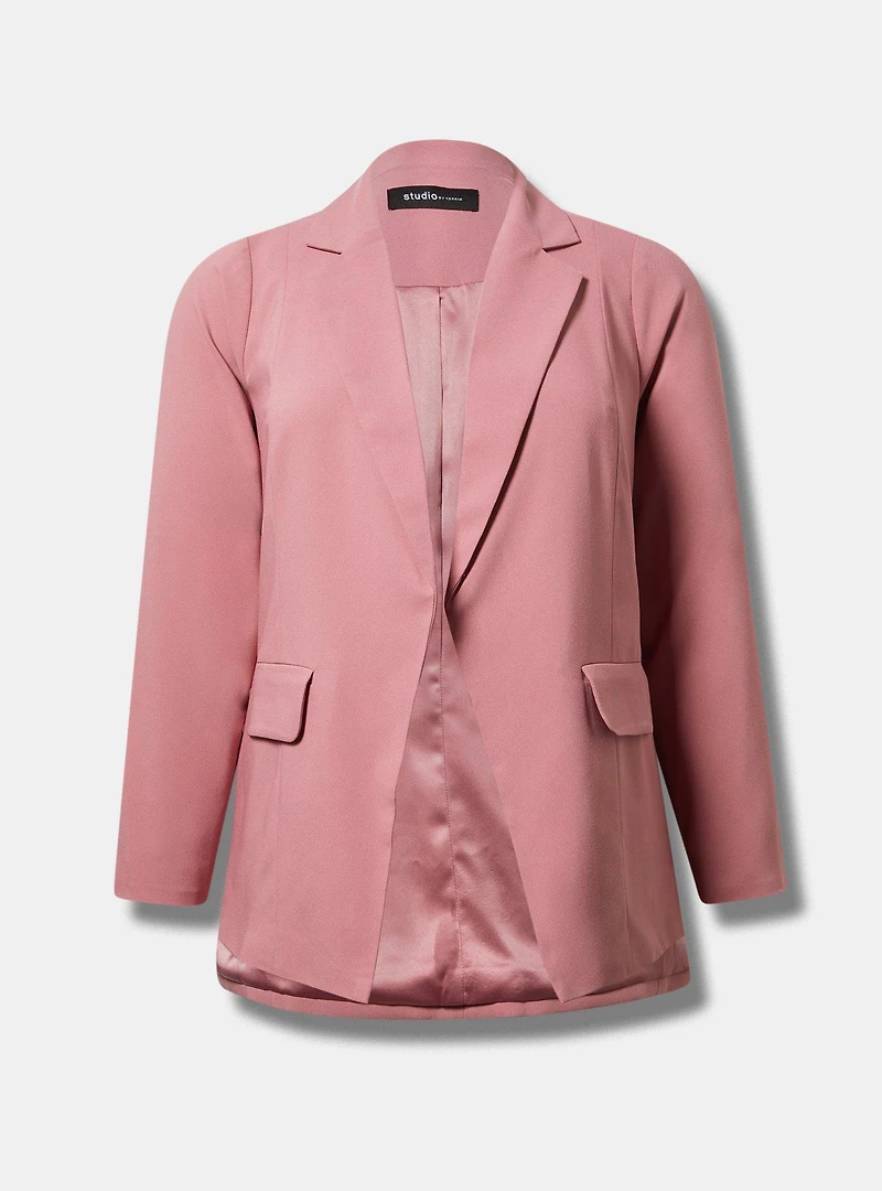 Studio Crepe Notch-Collar Blazer