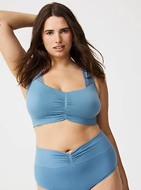 Unlined Seamless Ruched Bralette