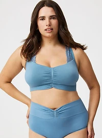 Unlined Seamless Ruched Bralette