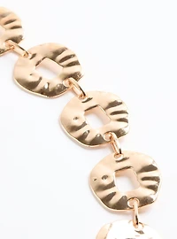 Hammered Oval Chain Belt