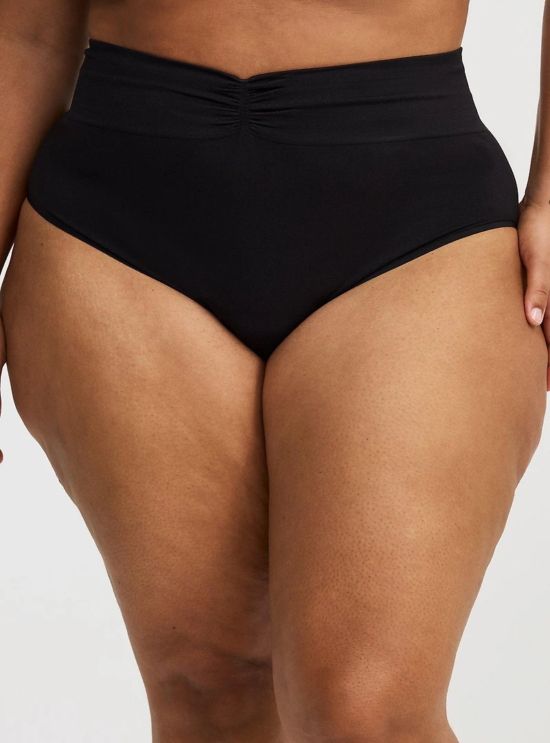 Seamless Smooth High-Rise Ruched Brief Panty