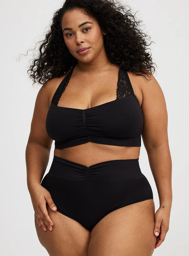 Seamless Smooth High-Rise Ruched Brief Panty