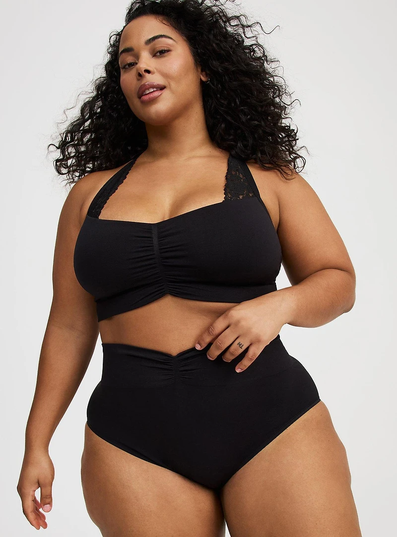 Seamless Smooth High-Rise Ruched Brief Panty