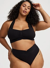 Seamless Smooth High-Rise Ruched Thong Panty