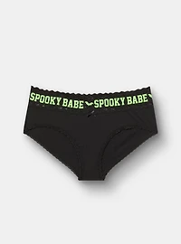 Cotton Mid-Rise Wide Lace Cheeky Panty