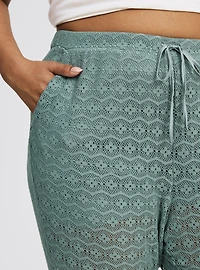 High-Rise Flare Leg Crochet Pant