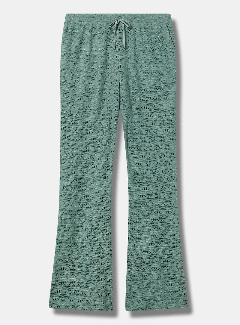 High-Rise Flare Leg Crochet Pant