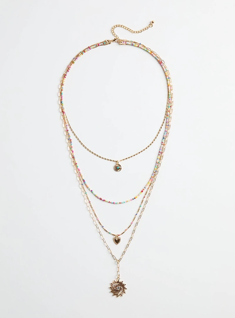 Beaded Layered Necklace