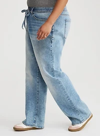High-Rise Baggy Tie-Waist Jean