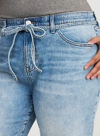 High-Rise Baggy Tie-Waist Jean
