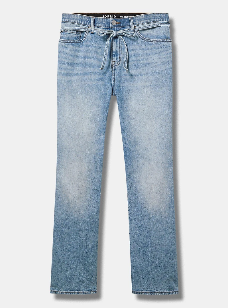 High-Rise Baggy Tie-Waist Jean