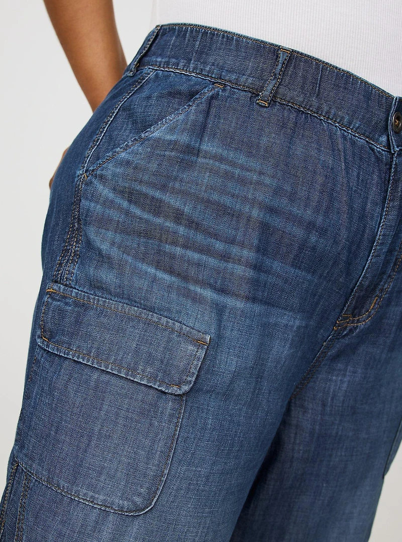 High-Rise Baggy Cargo Jean