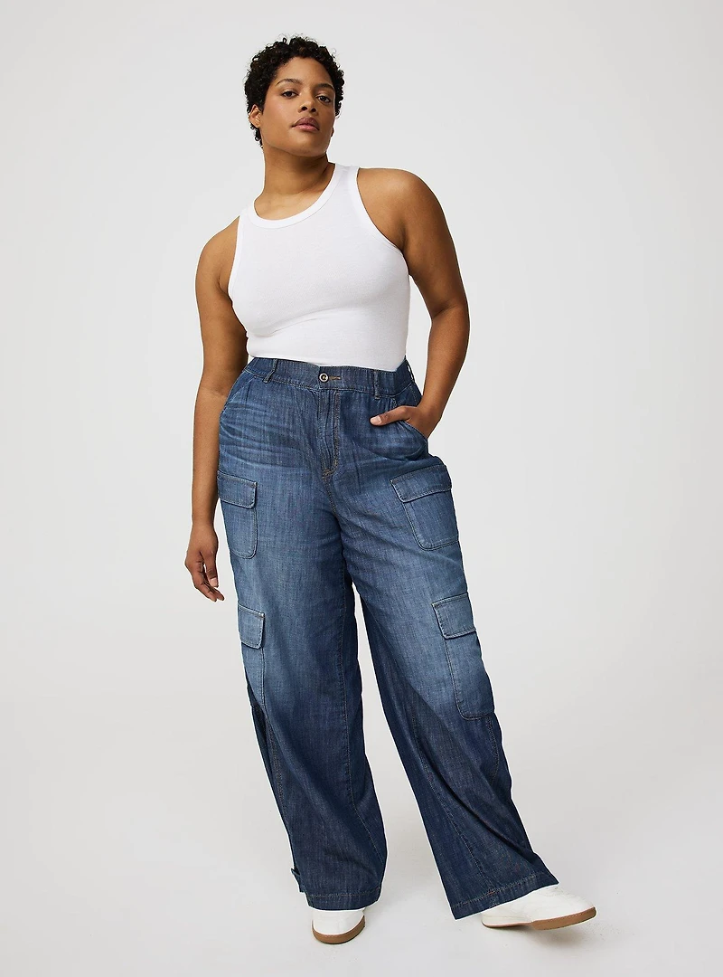 High-Rise Baggy Cargo Jean